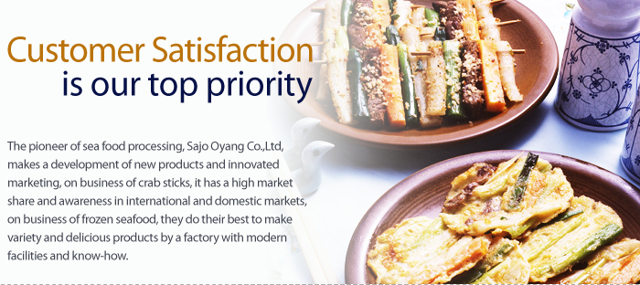 On the back of the conviction that customers’ satisfaction is our satisfaction, Sajo Oyang maintains solid recognition level and market share in terms of quality and sales for crab-flavored meat pastes, salted seafood, frozen foods and noodles via constant product development and marketing activities. Our products such as Premium Matsal (crab-flavored meat pastes), New Gold Myeongnan (salted roe of Pollack), Haemul Donggrangttaeng (patty made with seafood) and Haemul Udong (udong with seafood) are what make us stand out from the crowd. We keep working on development of new premium products and increasing their sales. 